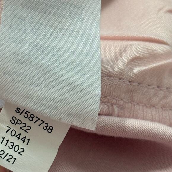 Ann Taylor High Rise Stretch Cotton Ankle Trouser Pants | Light Pink | 12 Tall - Picture 9 of 10